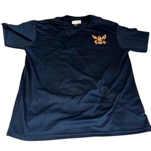 Authentic U.S. Navy Originals T-Shirt Medium Polyester Black & Gold Graphics